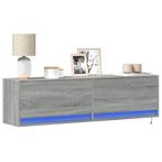 vidaXL Tv-wandmeubel met LED-verlichting 140x31x38 cm grijs, Huis en Inrichting, Verzenden, Nieuw