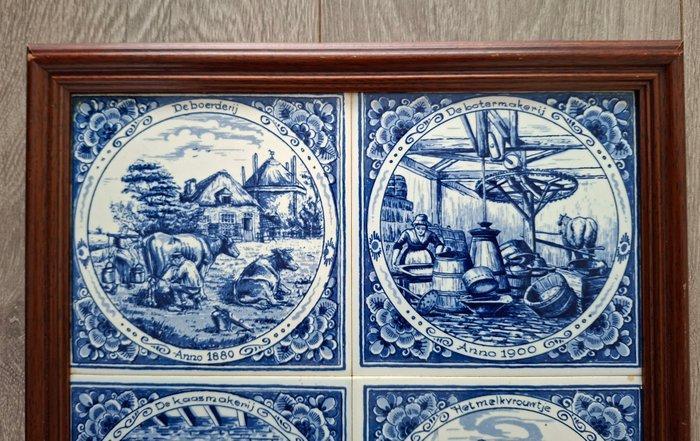 Tegel - Hollandse ambachten - 1960-1970 - Tegeltableau, Antiek en Kunst, Antiek | Glaswerk en Kristal