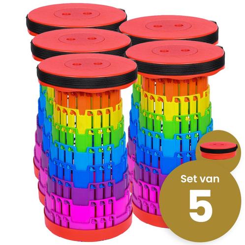 Set Van 5 Stuks ! Alora Opvouwbare Kruk Extra Strong -, Maison & Meubles, Chaises