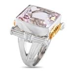 Ring Platina, Platina en 18 karaats geelgouden diamanten, Handtassen en Accessoires, Ringen, Nieuw