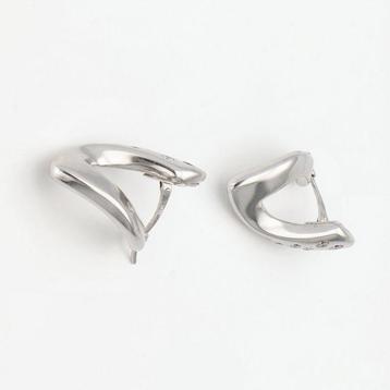 Oorbellen - 18 karaat Witgoud - 0.16ct. tw. Diamant beschikbaar voor biedingen