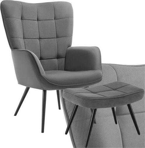 Tweedekans | tectake® Oorfauteuil in Scandinavische stijl -, Huis en Inrichting, Fauteuils, Ophalen of Verzenden
