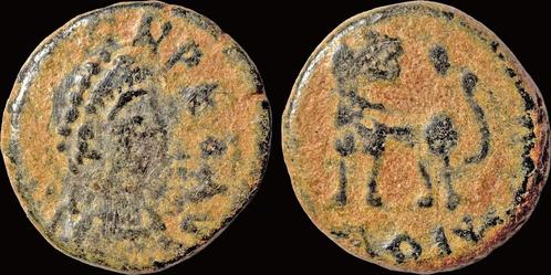 457-474ad Roman Leo I Ae nummus lion crouching left Brons, Timbres & Monnaies, Monnaies & Billets de banque | Collections, Envoi
