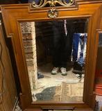 Spiegel - Hout - Vintage spiegel - H : 102 cm