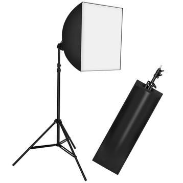 tectake Studiolamp met softbox, statief en draagtas - zwart beschikbaar voor biedingen