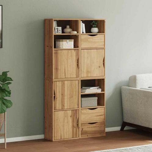 vidaXL Bijzetkasten 4 st ODDA 40x24x79 cm massief grenenhout, Huis en Inrichting, Kasten | Dressoirs, Nieuw, Verzenden