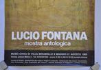 Lucio Fontana - Lucio Fontana, original poster exhibition, Antiek en Kunst, Kunst | Tekeningen en Fotografie