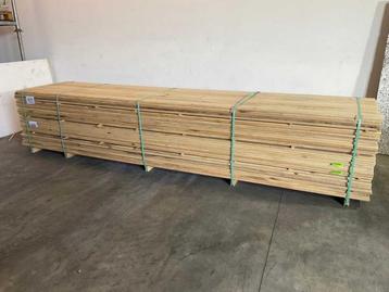 Veiling - 50x wit afrikaans eikenhouten plank fraké met mes, Doe-het-zelf en Bouw, Hout en Planken, Nieuw