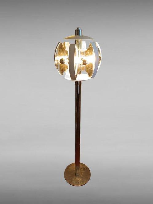 Staande lamp - chroom, Antiek en Kunst, Antiek | Verlichting