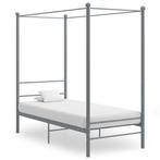 Hemelbedframe 90x200 Grijs Metaal | OP = OP | 40%, 85 tot 100 cm, Verzenden, Nieuw, Lattenbodem