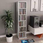 vidaXL Cd-kast 21x20x88 cm bewerkt hout betongrijs, Huis en Inrichting, Woonaccessoires | Cd- en Dvd-rekken, Verzenden, Nieuw