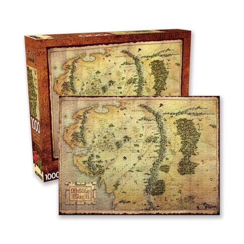 The Hobbit Puzzel Kaart (1000 stukken), Verzamelen, Lord of the Rings, Ophalen of Verzenden