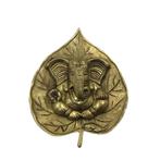 Ganesha op Blad Wandhanger - zware messing, Sports & Fitness, Ophalen of Verzenden