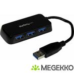 StarTech.com Draagbare 4-poorts SuperSpeed USB 3.0 hub zwart, Nieuw, Verzenden