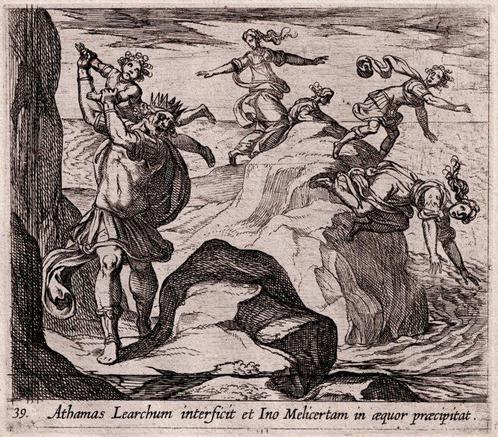 Antonio Tempesta (1555-1630) - The terror of king Athamas  -, Antiek en Kunst, Antiek | Overige Antiek