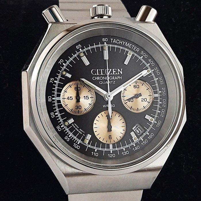 Citizen - Bullhead Hexagon Case Black Dial - Sans prix de, Handtassen en Accessoires, Horloges | Heren