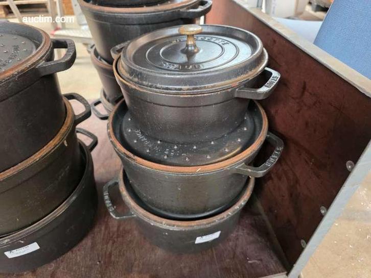 Diverse Gietijzeren braadpannen  (3x) STAUB LA..., Huis en Inrichting, Keuken | Keukenbenodigdheden, Ophalen