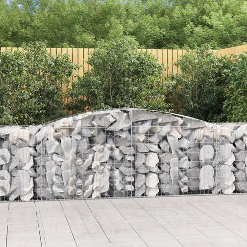 vidaXL Schanskorven 2 st gewelfd 400x50x80/100 cm, Tuin en Terras, Bloempotten, Nieuw, Verzenden