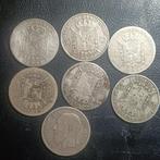 België. Leopold II. 50 Cents 1886, 7 stuks (Zonder, Postzegels en Munten
