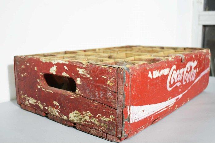 Coca - cola - Kist - Hout, Metaal - Coca-Cola houten krat, Antiek en Kunst, Antiek | Wandborden en Tegels