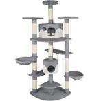 tectake Krabpaal Nelly 204cm - grijs/wit, Dieren en Toebehoren, Verzenden, Nieuw