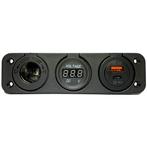 Inbouw sigarettenaansteker met VOLT meter, USB-A en USB-C, Ophalen of Verzenden, Nieuw