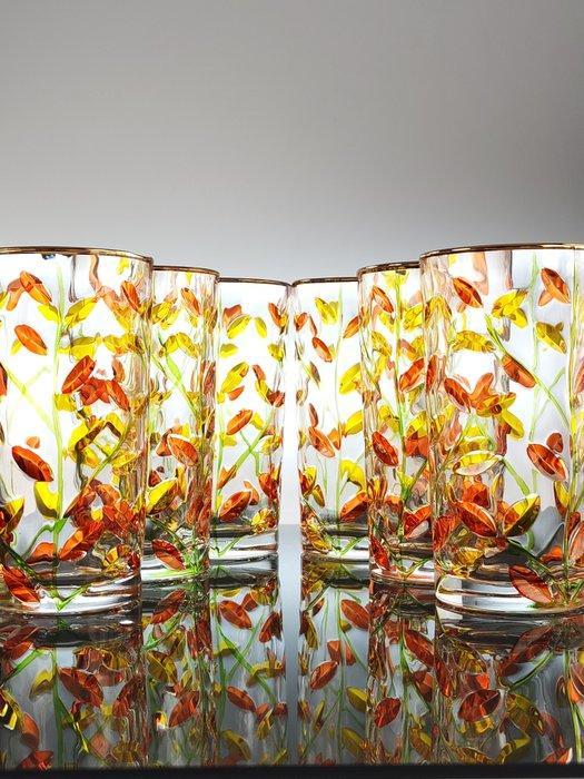 Secoloventesimo - Drinkservies - Goud Zon Bladeren L.D. - 24, Antiek en Kunst, Antiek | Meubels | Tafels