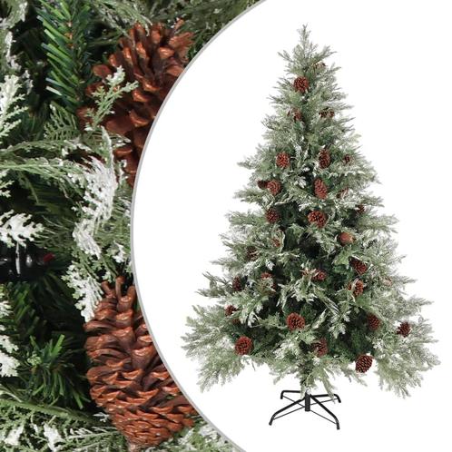 vidaXL Kerstboom met dennenappels 150 cm PVC en PE groen en, Diversen, Kerst, Nieuw, Verzenden