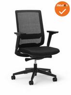 Bureaustoel Square - NIEUW - Zwarte stoffering - zwart voetk, Werkplek, Ophalen of Verzenden, Nieuw zonder verpakking, Stoel