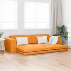 vidaXL Ligbed en Sofa 2-in-1 Donkergeel 245x150x60,5 cm Stof, Huis en Inrichting, Verzenden, Nieuw