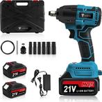 Vesto® Accu Slagmoersleutel 21V - incl. 6x Moerdoppen, Bitad, Doe-het-zelf en Bouw, Verzenden, Nieuw
