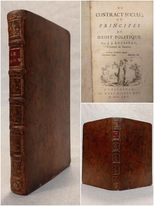 Jean-Jacques ROUSSEAU - [année de lEO] Du contract social;, Antiek en Kunst, Antiek | Boeken en Manuscripten