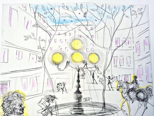 Salvador Dali (1904-1989) - Place Fürstenberg, 1971, hand, Antiek en Kunst, Antiek | Overige Antiek