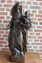 sculptuur, Mariabeeld met kind - 70 cm - Hout