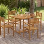 vidaXL Tafelblad achthoekig 90x90x2,5 cm massief teakhout, Verzenden