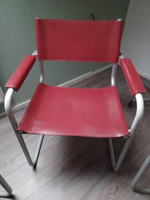 Fasem - Chaise de bureau (4) - Cuir, Métal, Antiquités & Art, Antiquités | Meubles | Chaises & Canapés