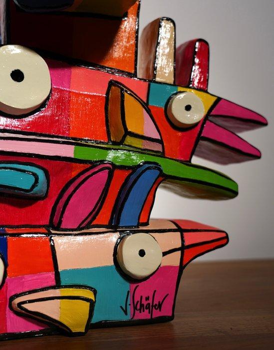 Jacqueline Schäfer - Beeld, Totem Gold XXL - 50 cm - resin -, Antiek en Kunst, Kunst | Designobjecten