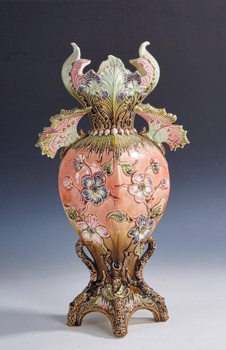 Eichwald majolica Bohemia - Vaas - Grote Art Nouveau vaas, Antiek en Kunst, Antiek | Glaswerk en Kristal