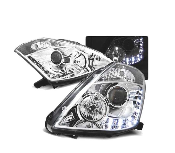 PHARES LED POUR NISSAN 350Z 03-05 CHROMÉ, Auto-onderdelen, Verlichting, Verzenden