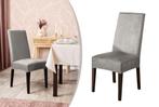 2dekans | H&C set van 2 stoelhoezen - Lichtgrijs, Huis en Inrichting, Stoelen, Ophalen of Verzenden, Nieuw