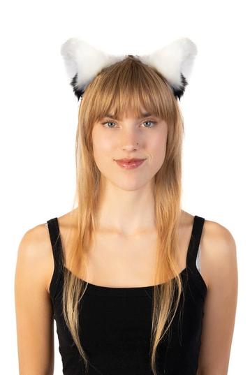Haarband Grote Furry Oortjes Wit Zwart Beer Vos Diadeem Dons beschikbaar voor biedingen