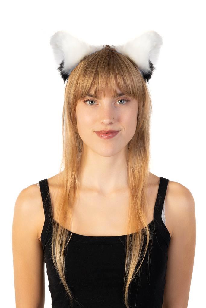 Haarband Grote Furry Oortjes Wit Zwart Beer Vos Diadeem Dons, Kleding | Dames, Carnavalskleding en Feestkleding, Nieuw, Ophalen of Verzenden