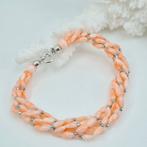 Corail - Argent - Bracelet - Corallo Rosato, Antiquités & Art