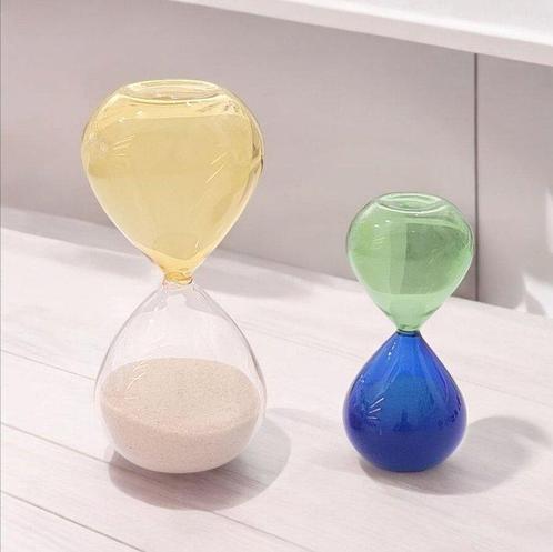 Zandloper (2) - Glas - 2020+, Antiek en Kunst, Antiek | Glaswerk en Kristal