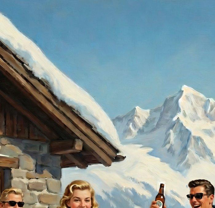 Le Yack - Alpine Joy - Hand signed, Antiek en Kunst, Kunst | Designobjecten