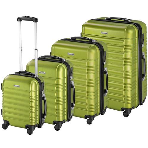 tectake Kofferset ABS 4-dlg. - groen, Handtassen en Accessoires, Uiterlijk | Cosmetica en Make-up, Verzenden