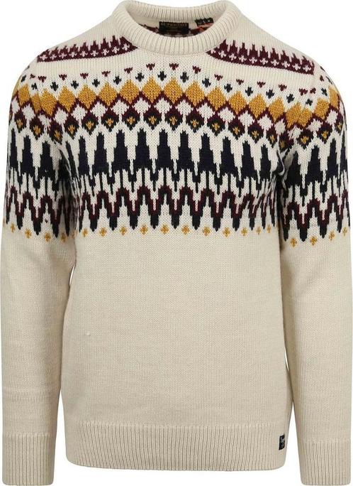 Superdry Fairisle Off-white maat Maat 52/54 (L) Heren, Kleding | Heren, Truien en Vesten, Wit, Nieuw, Maat 52/54 (L), Verzenden