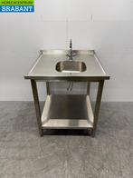 RVS Spoeltafel met Spoelbak en kraan 80 x 80 x 90,5 cm, Zakelijke goederen, Ophalen of Verzenden, Nieuw in verpakking