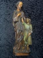Beeld - Joseph met kindje Jezus - 62 cm - 5 kg - Gips -