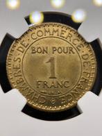 Frankrijk. 1 Franc 1921 Chambres de Commerce. NGC MS63, Postzegels en Munten, Munten | Europa | Euromunten